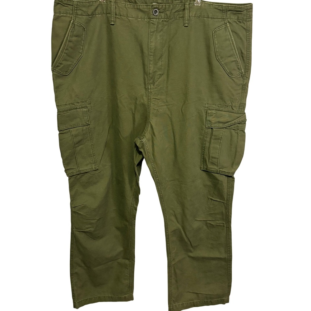 Old Navy Mens Ultimate Cargo Pants Olive Green Straight Leg Utility Trousers 48